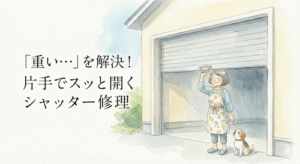 シャッターが重い